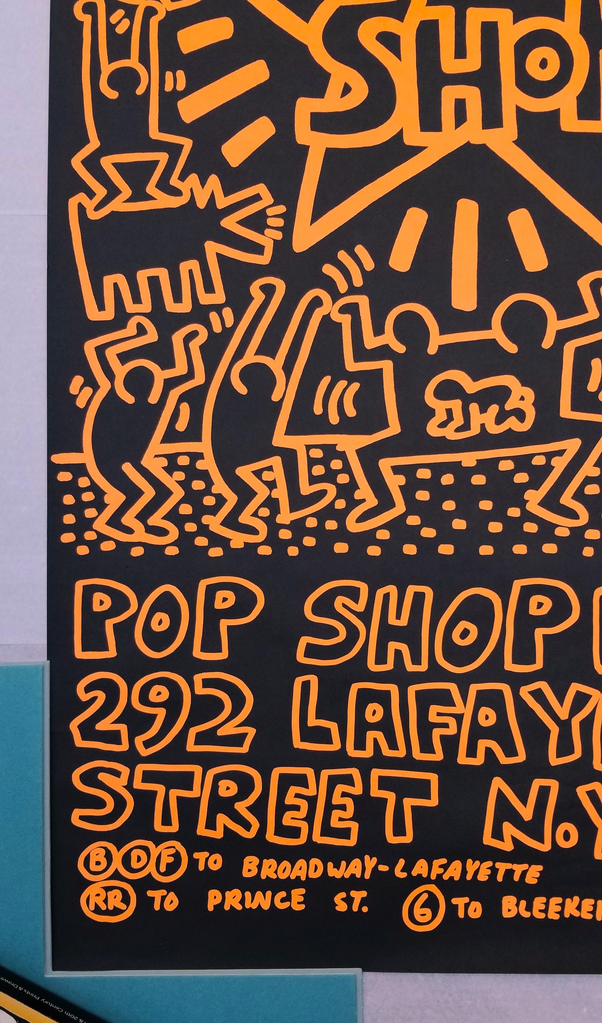 Póster Tienda Pop /// Keith Haring Arte Pop Callejero de Nueva York Litografía Figurativa en venta 1