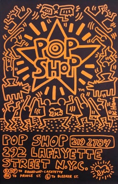 Póster Tienda Pop /// Keith Haring Arte Pop Callejero de Nueva York Litografía Figurativa