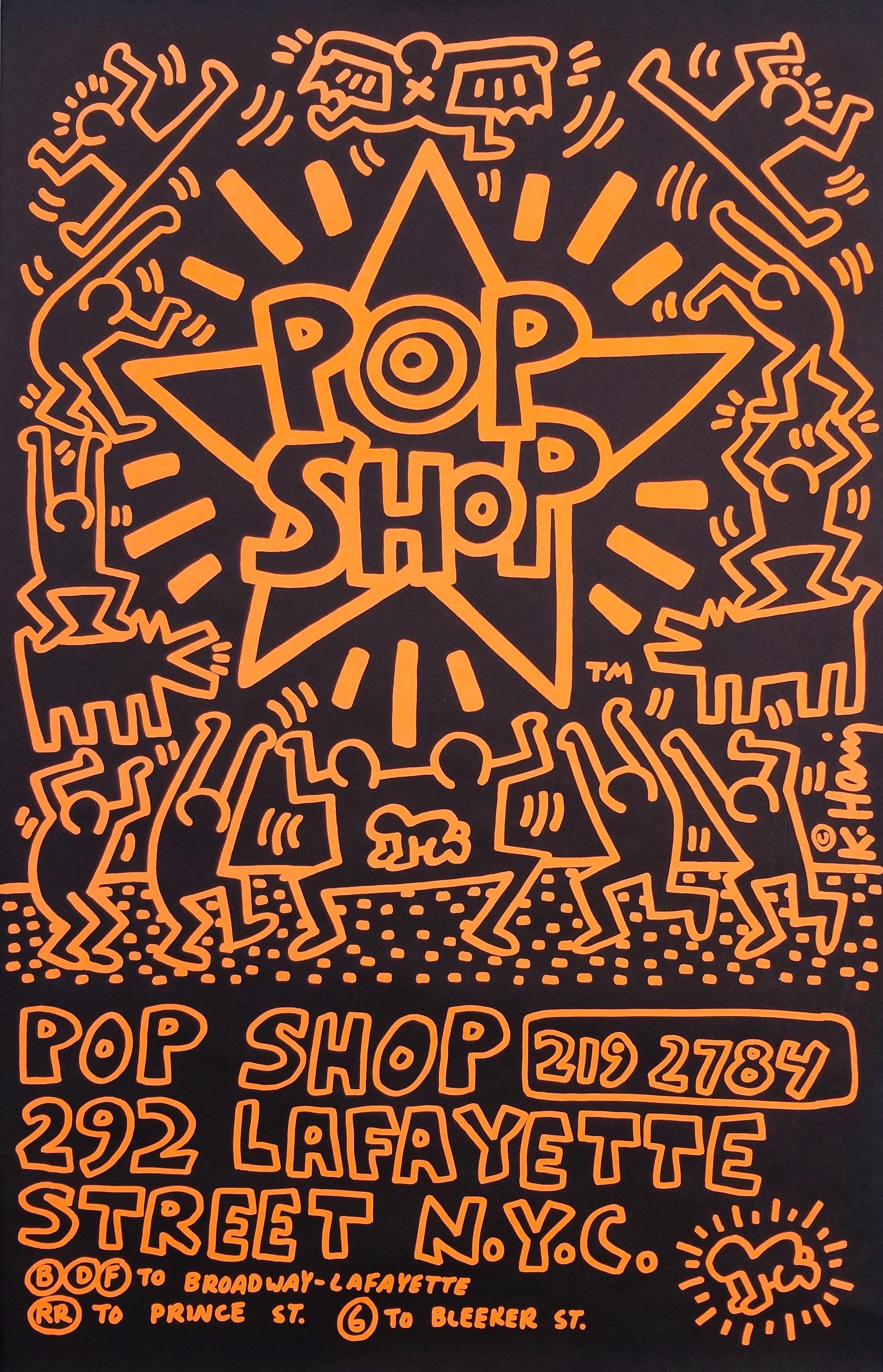 Poster Pop Shop /// Keith Haring New York Street Pop Art Litografia figurativa