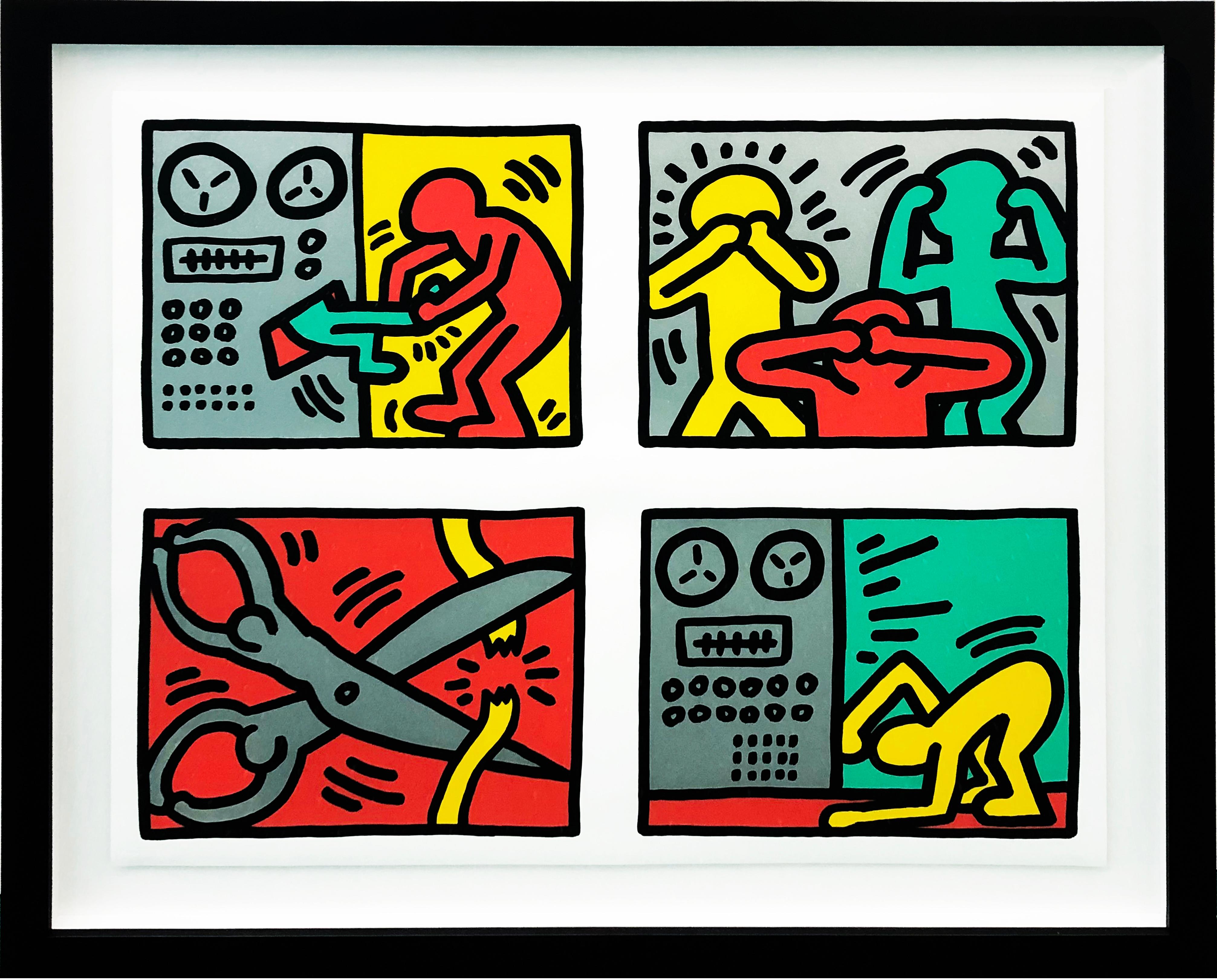 Figurative Print Keith Haring - VOYAGES POP SHOP QUAD III