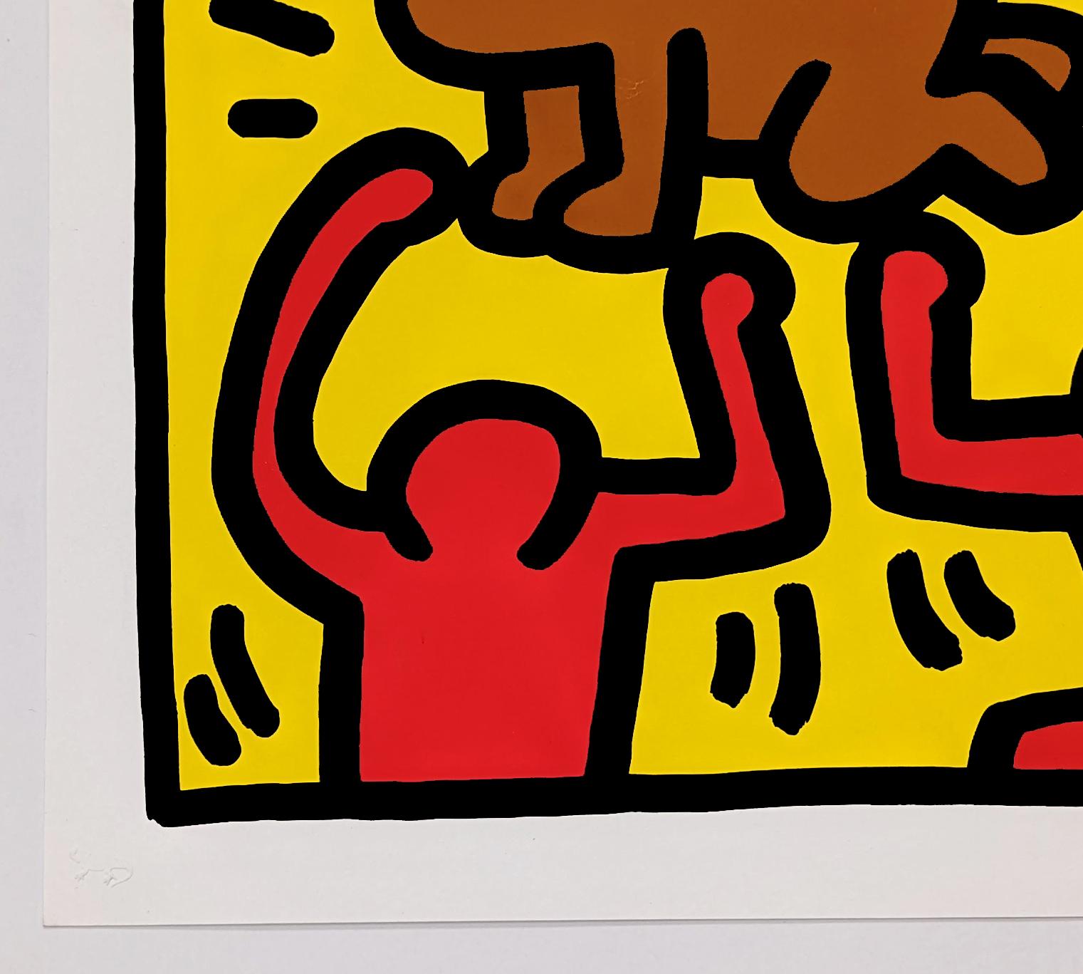 COMME UN POP SHOP QUAD IV - Pop Art Print par Keith Haring