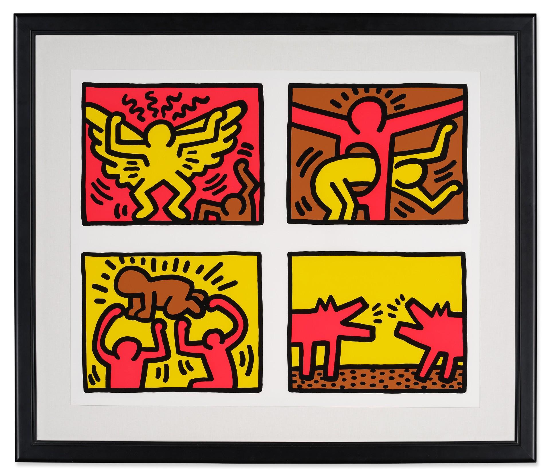 Keith Haring Figurative Print - Pop Shop Quad IV