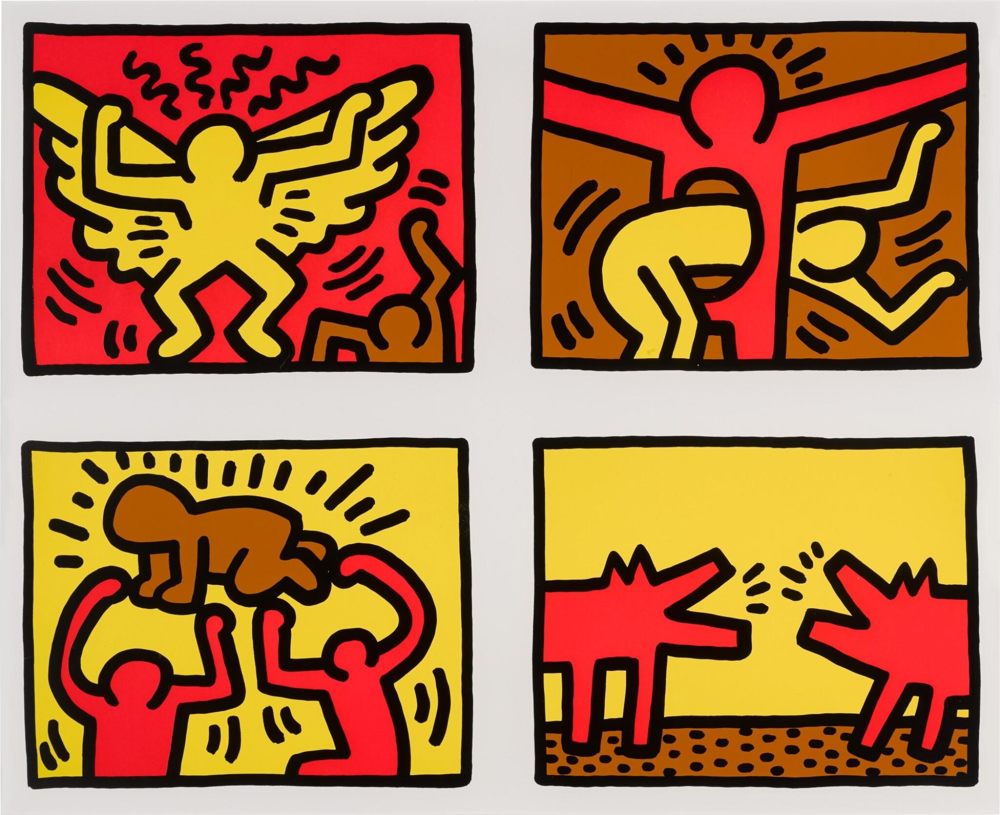 Keith Haring Figurative Print - Pop Shop Quad IV