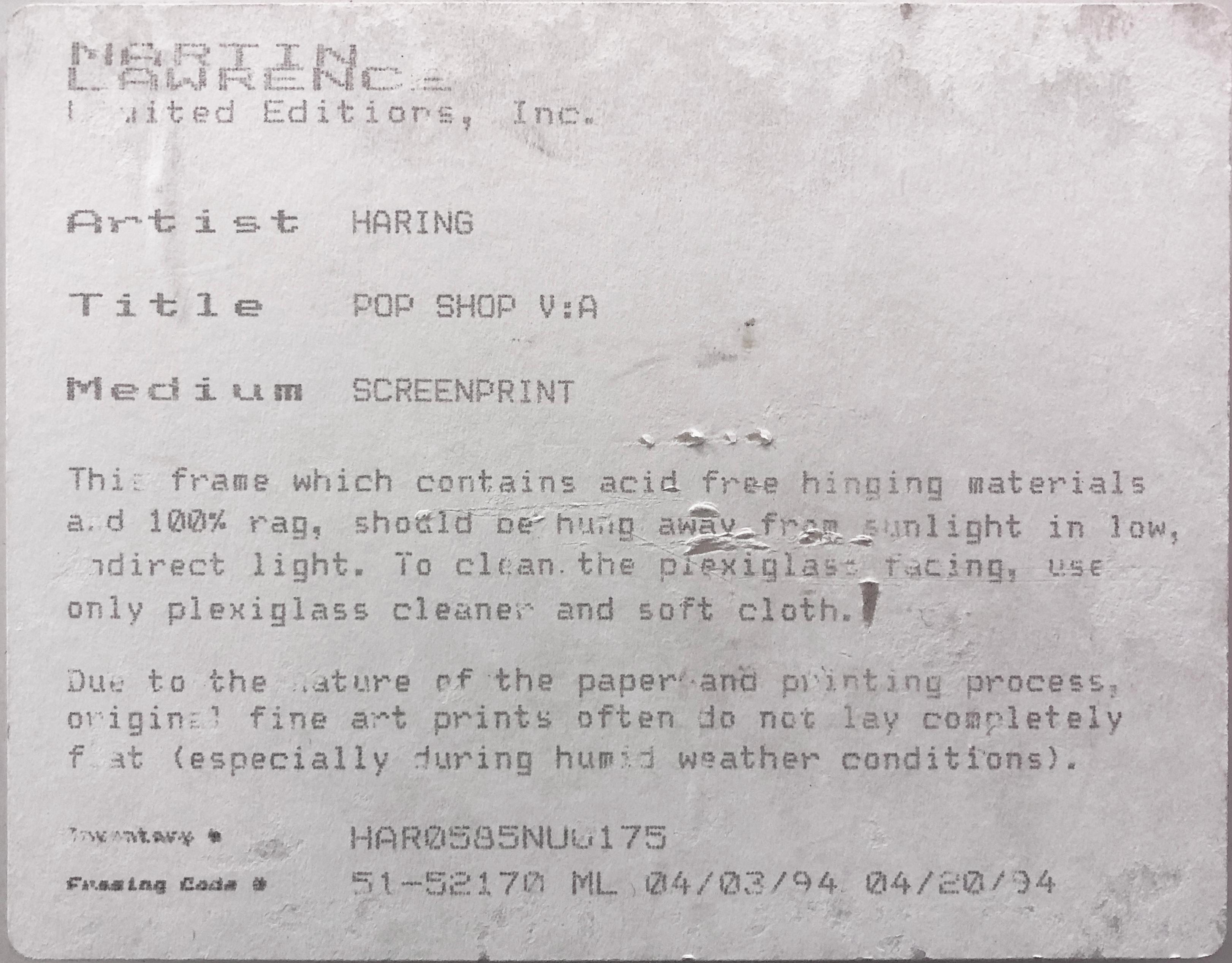 Ohne Titel von Pop Shop IV  – Print von Keith Haring