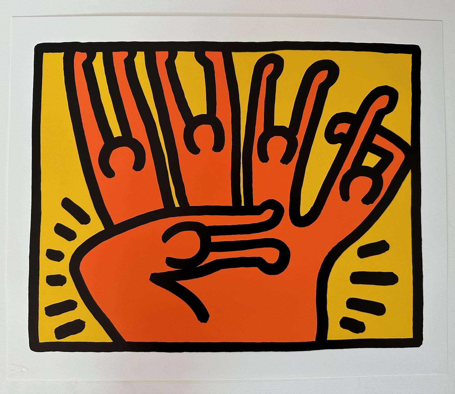 The complete portfolio of 4 individual pieces. Each with the Keith Haring Estate stamp verso, signed in pencil by the Executor for the Estate, Julia Gruen, and numbered 26/200. Published by Martin Lawrence Editions, Los Angeles. Reference Littman,