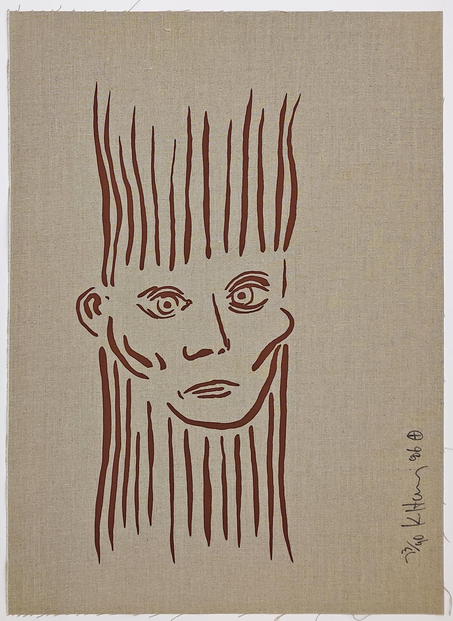 Portrait Print Keith Haring - PORTRAIT DE JOSEPH BEUYS