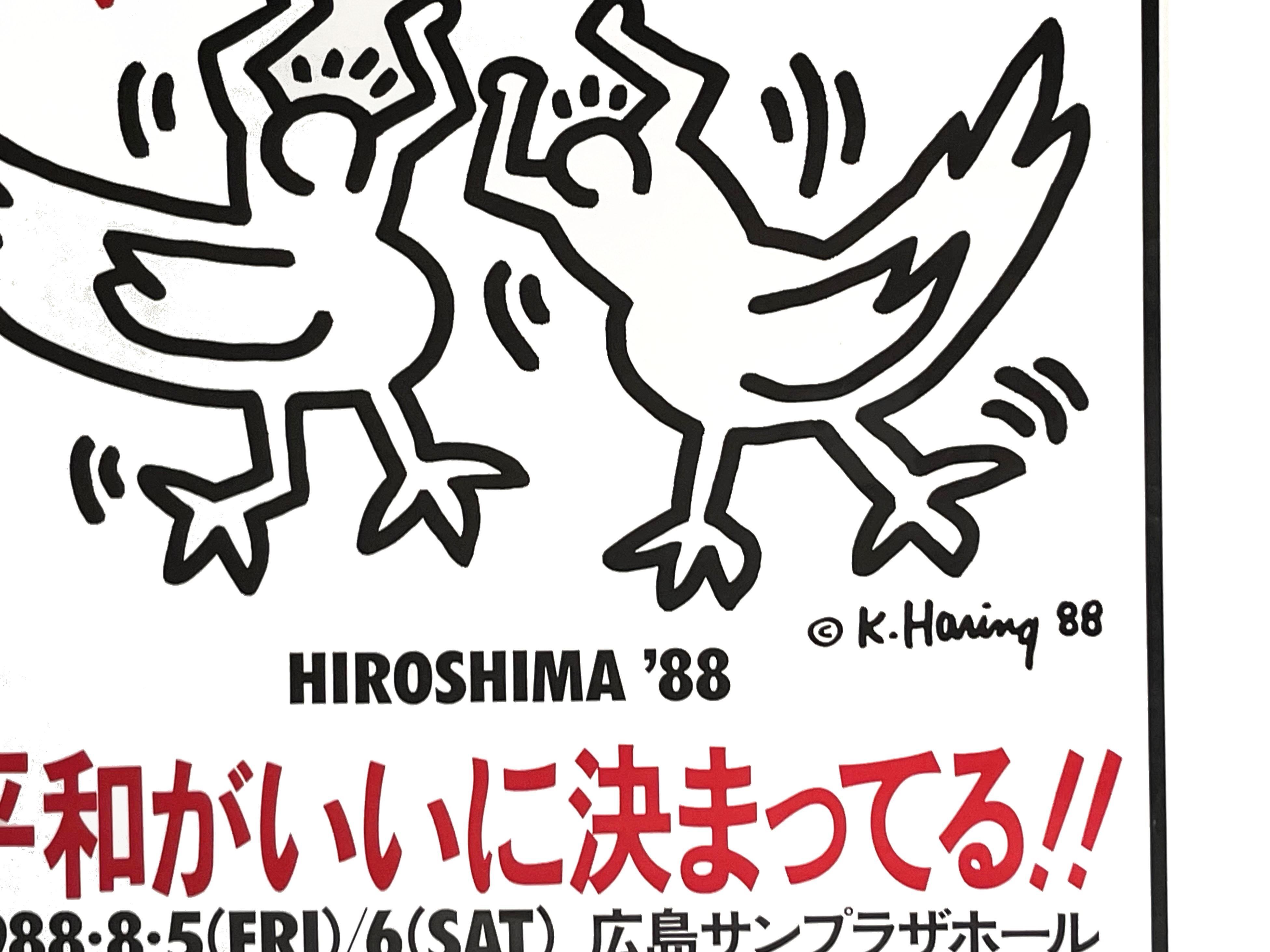 Rare Hiroshima Peace Celebration signed poster (hand signed by Keith Haring)  For Sale 6