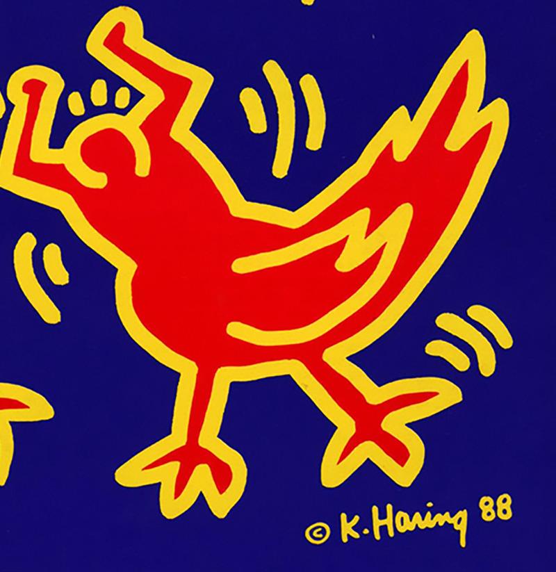 Seltene 1980er Keith Haring Plattenkunst (Keith Haring David Bowie)  im Angebot 5