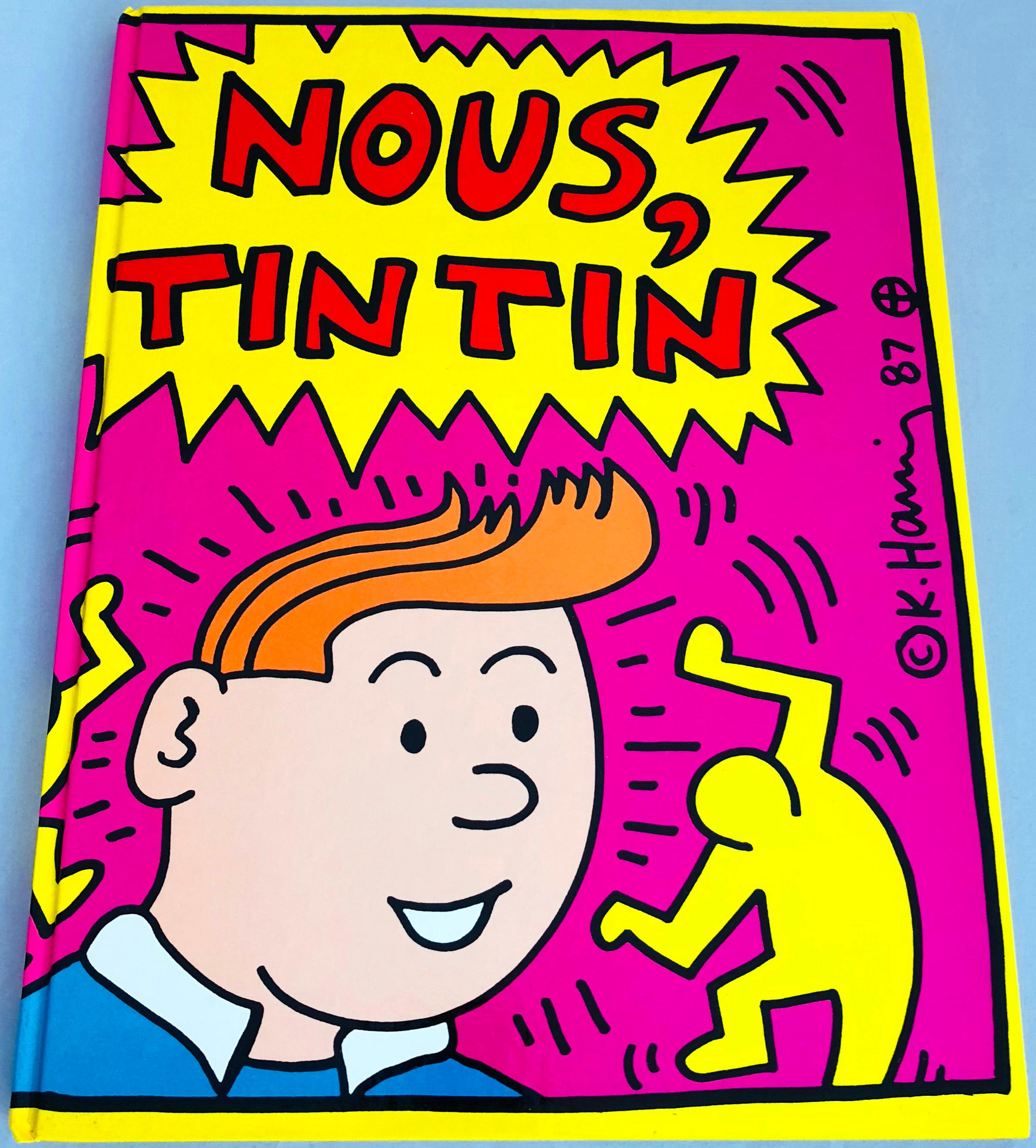 Rare original Keith Haring cover art (Keith Haring Nous Tintin) 3