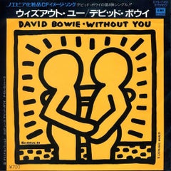 Rare original Keith Haring Record Art (Keith Haring David Bowie)