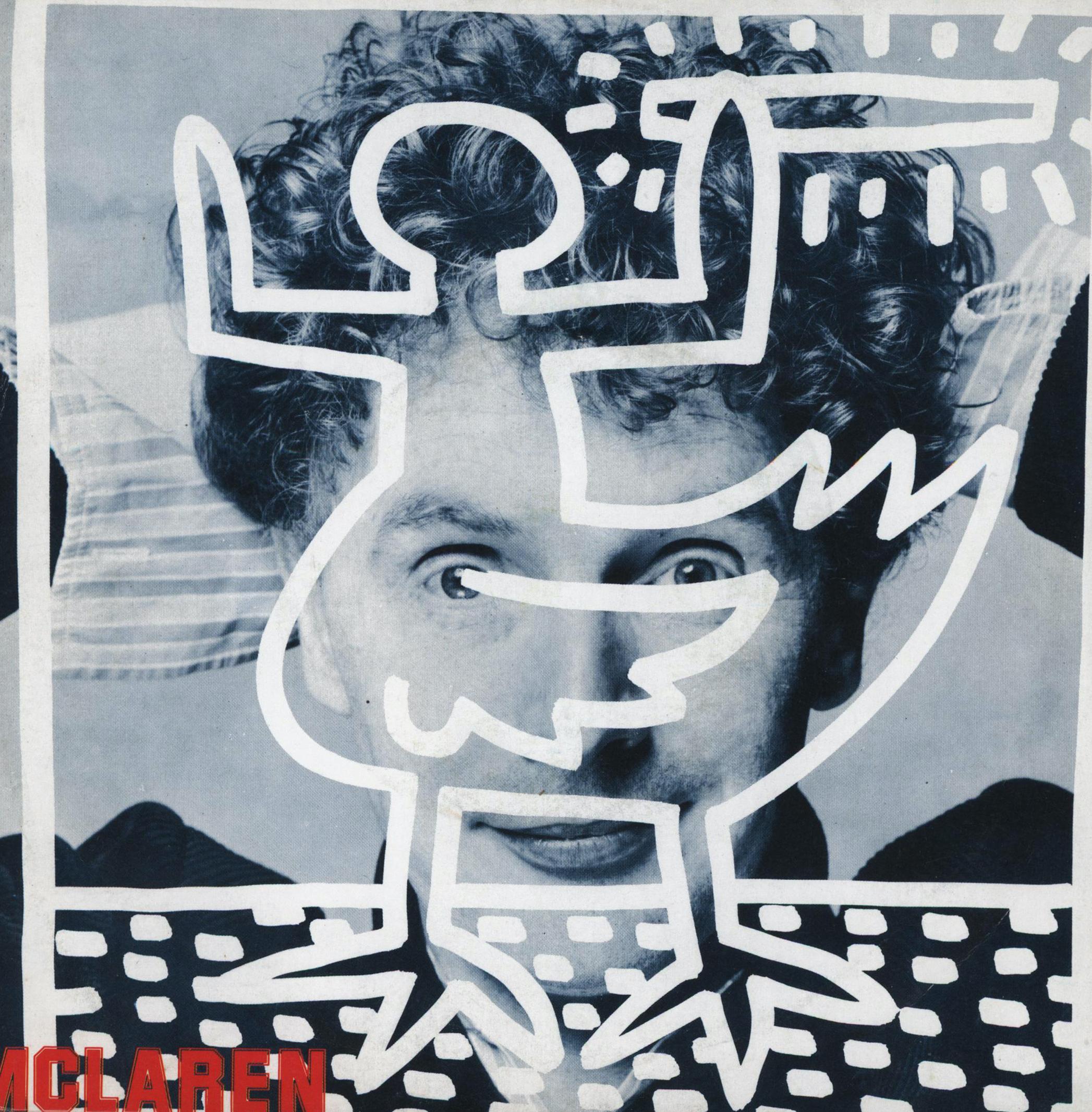 Seltene Original Keith Haring-Plattenkunst (Set von 4 Werken) im Angebot 1