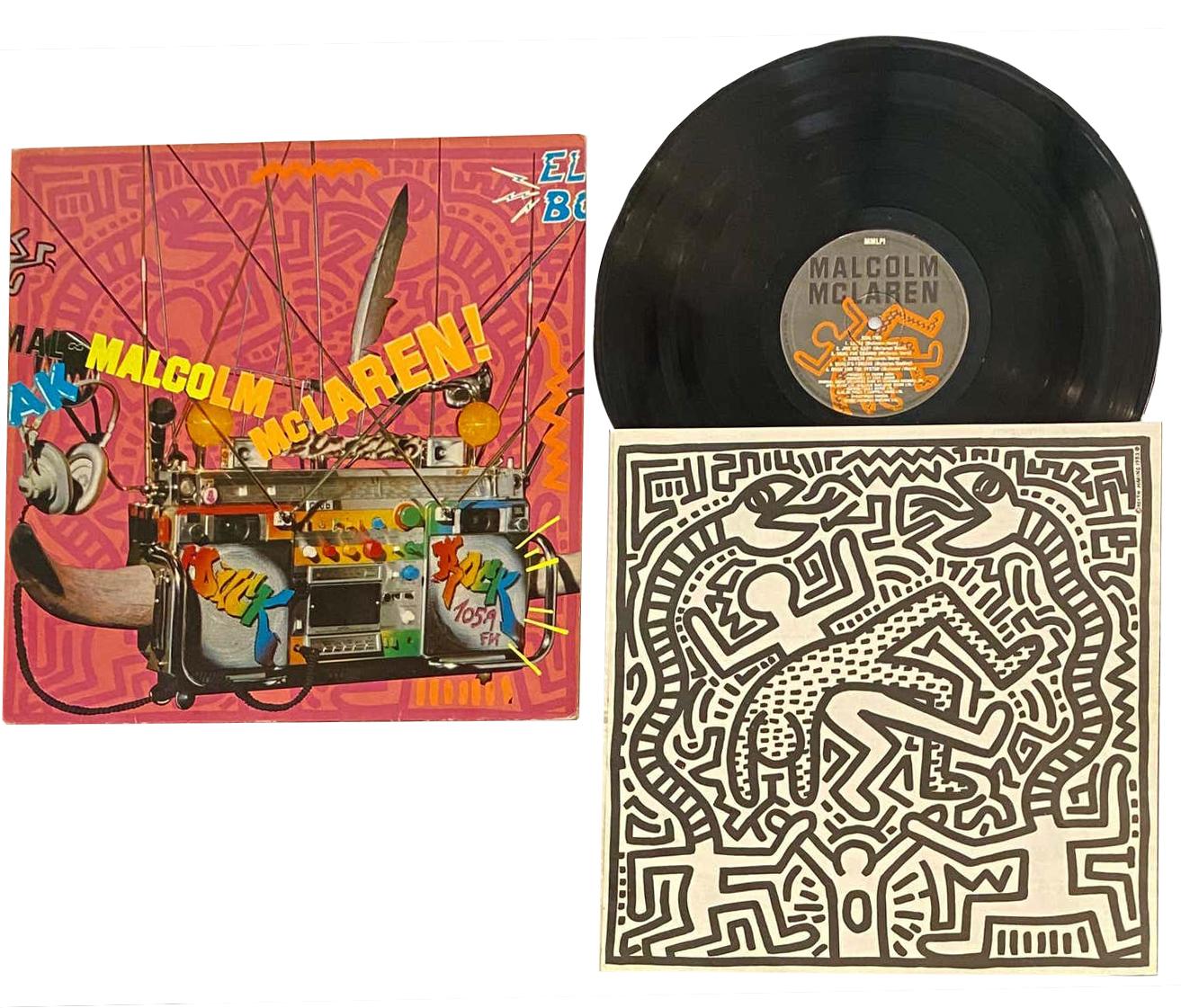 Rare œuvre d'art originale Keith Haring Record Art (série de 4 œuvres) en vente 5