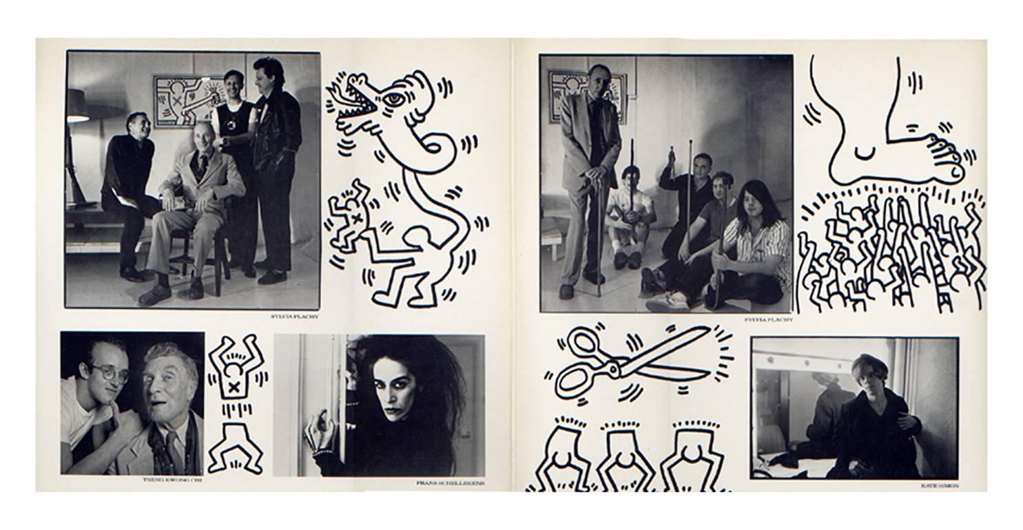 Rare Original Keith Haring Vinyl Record Art 1985 For Sale 2