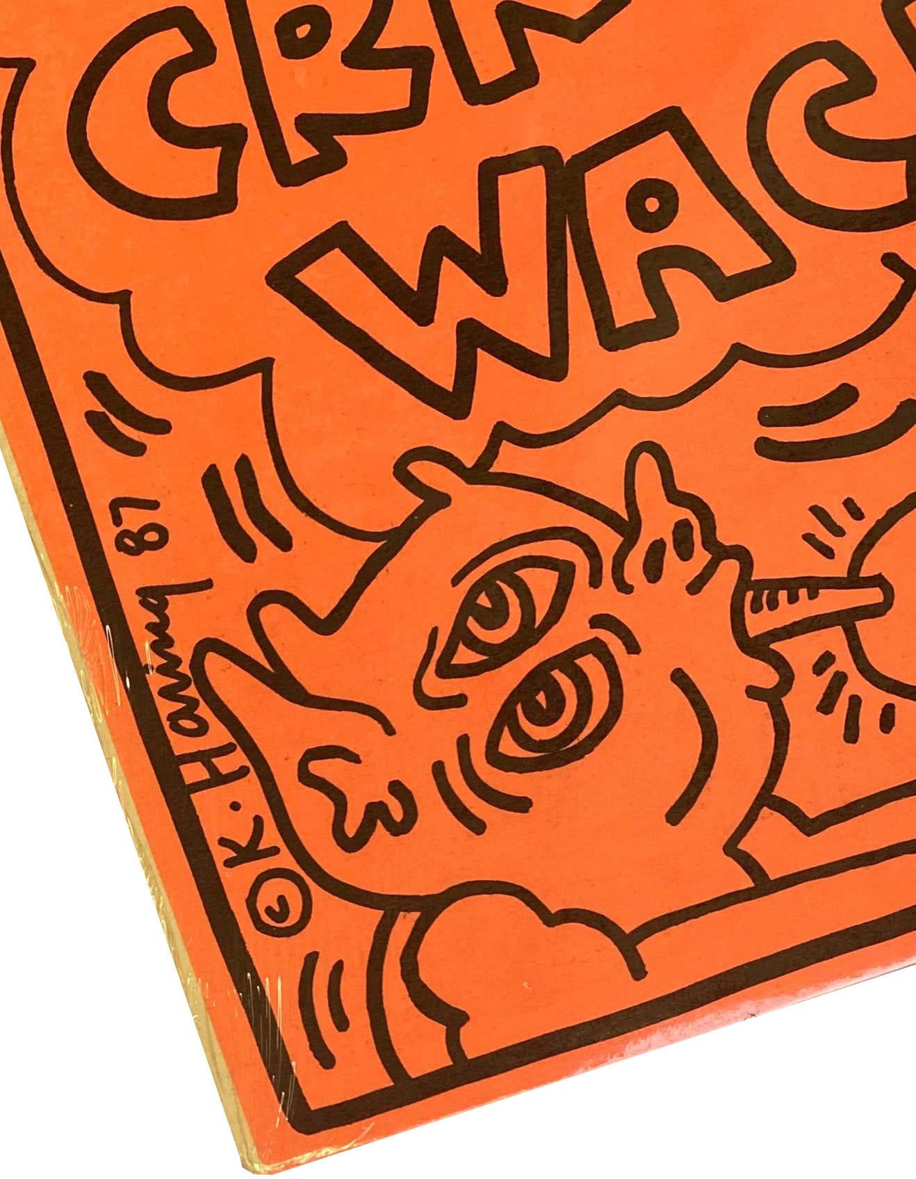 Seltene originale Keith Haring Vinyl-Plattenkunst (Keith Haring Crack Is Wack)  im Angebot 2