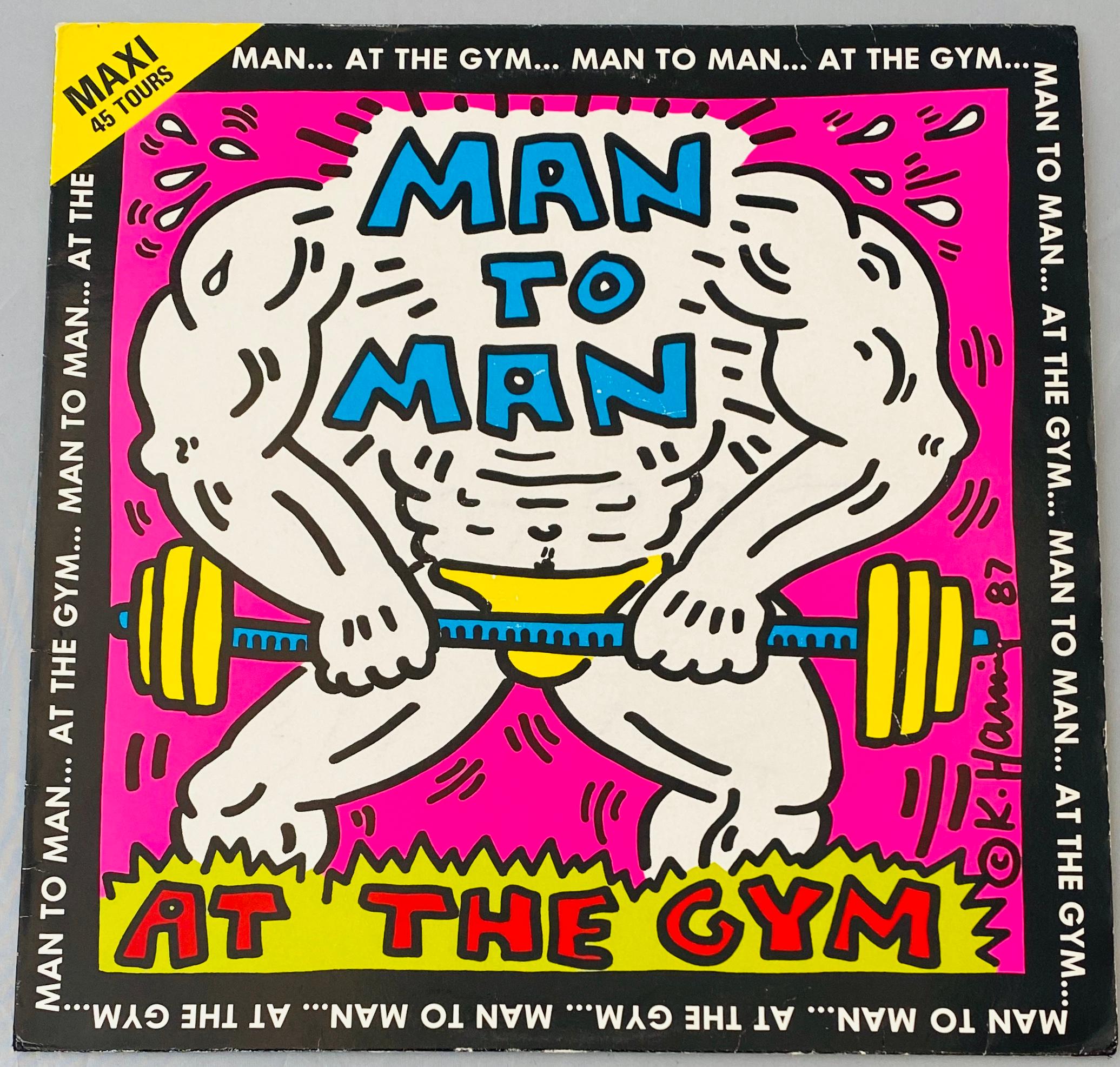 Rare vinyle d'art original Keith Haring (vintage Keith Haring)  en vente 1