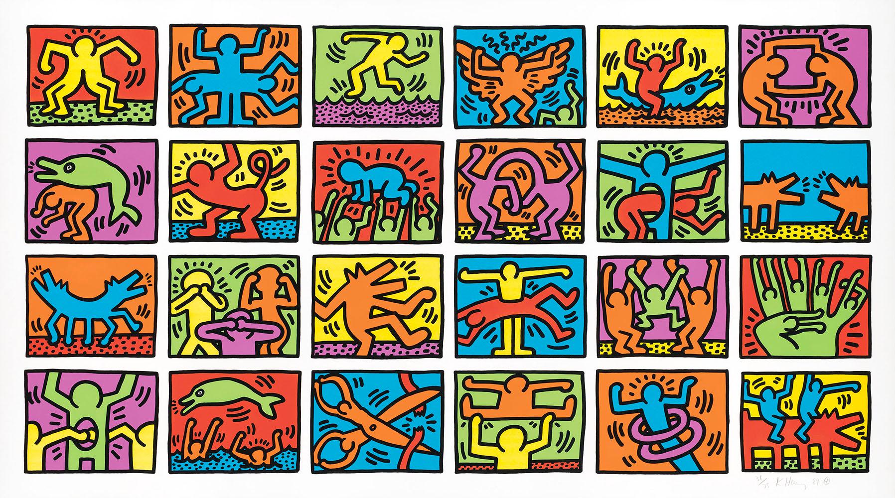 Keith Haring Abstract Print - RETROSPECT