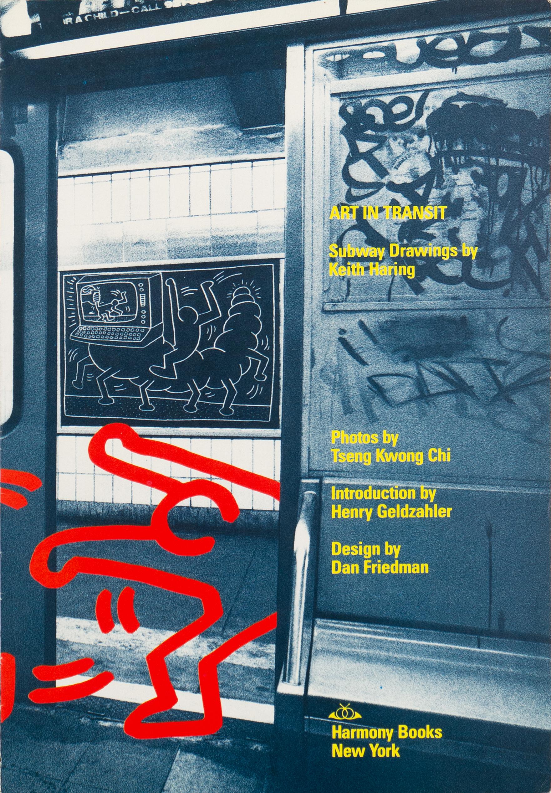'Robot in Transit', Hand Signed by Haring, Subway Drawings, New York, Pop Art For Sale 3