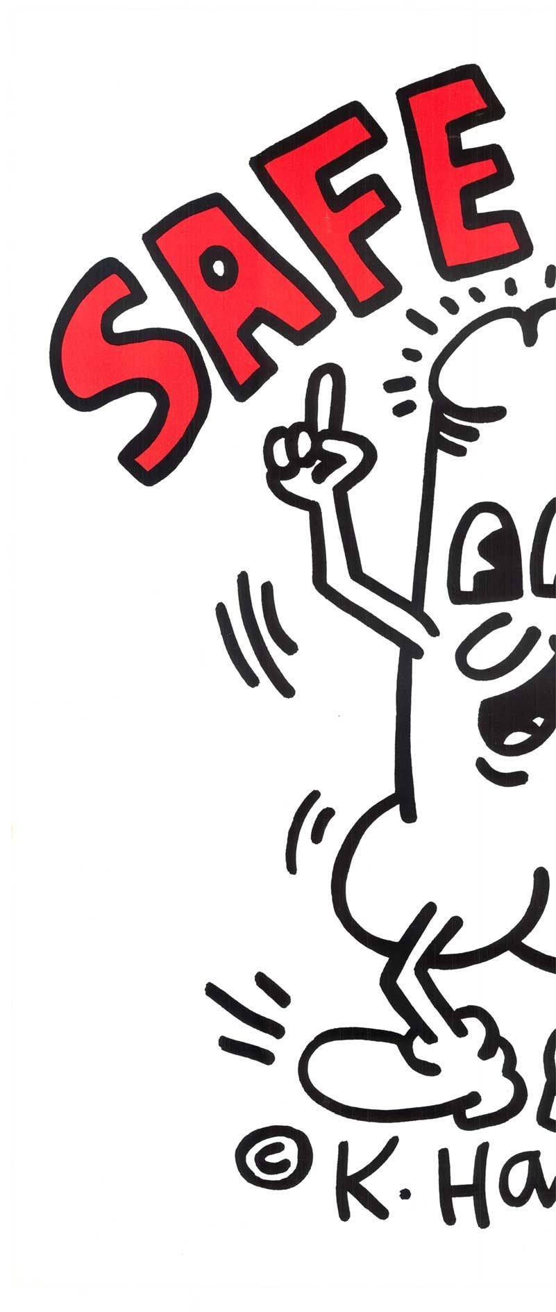 Safe Sex! Keith Haring original pop art poster  For Sale 2