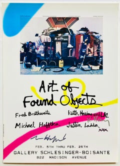 Signed Keith Haring 1983 exhibition poster (Keith Haring New York 1983)