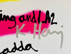 Signed Keith Haring exhibition poster 1983 (Keith Haring 1983)