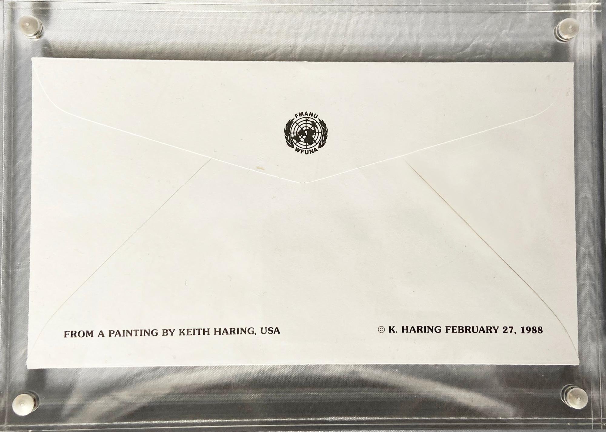 Signed Keith Haring International Volunteer Day mailer 1988 1