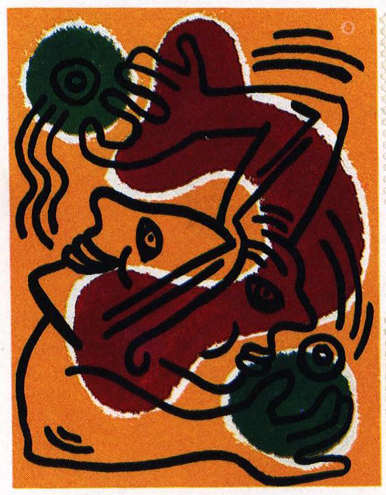 Signed Keith Haring International Volunteer Day mailer 1988 For Sale 2