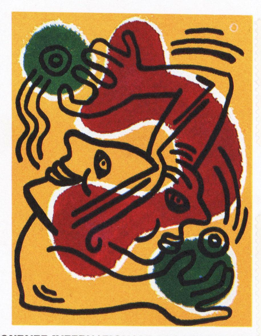 Maire de jour volontaire internationale signée Keith Haring 1988 en vente 3