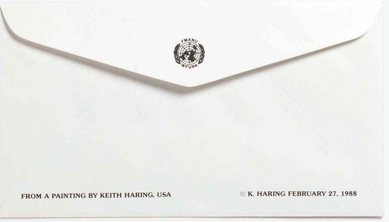 Signed Keith Haring International Volunteer Day mailer 1988 4