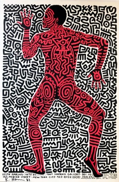 Signed Keith Haring Into 84 poster (Keith Haring prints) 