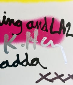 Signed Keith Haring LA2 exhibition poster