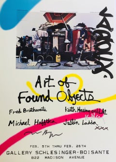 Affiche d'exposition signée Keith Haring LA2 
