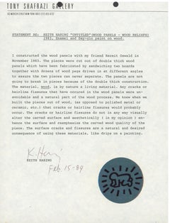 Carta firmada de Keith Haring 1984 (Galería Keith Haring Tony Shafrazi 1984) 