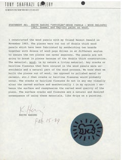 Carta firmada de Keith Haring 1984 (Galería Keith Haring Tony Shafrazi 1984)