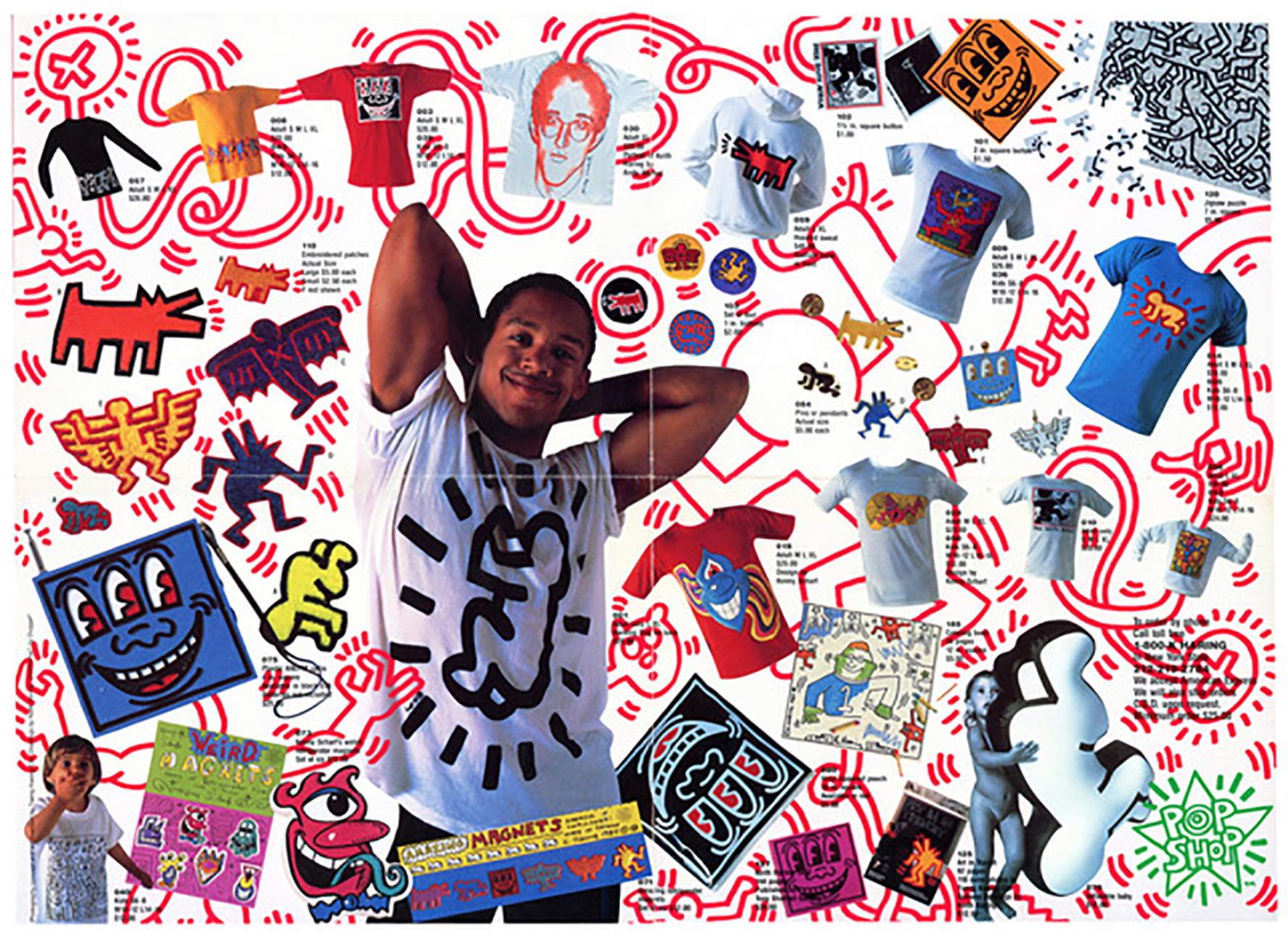 Affiche Pop Shop signée Keith Haring (vintage Keith Haring) en vente 2