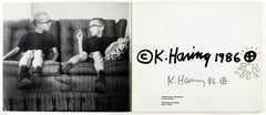 Keith Haring Stedelijk Museum drawing & catalogue (signed Keith Haring drawing) 