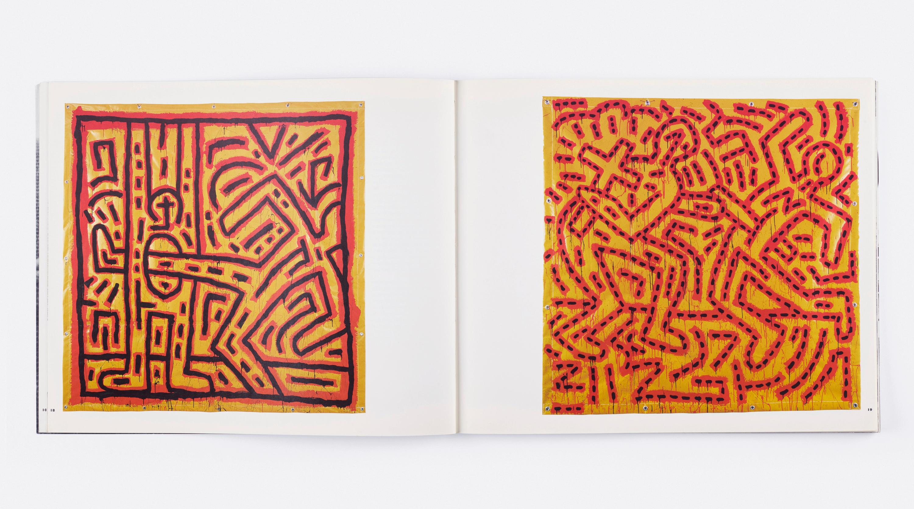 dessin et catalogue du Musée Stedelijk de Keith Haring ( dessin signé Keith Haring)  en vente 11