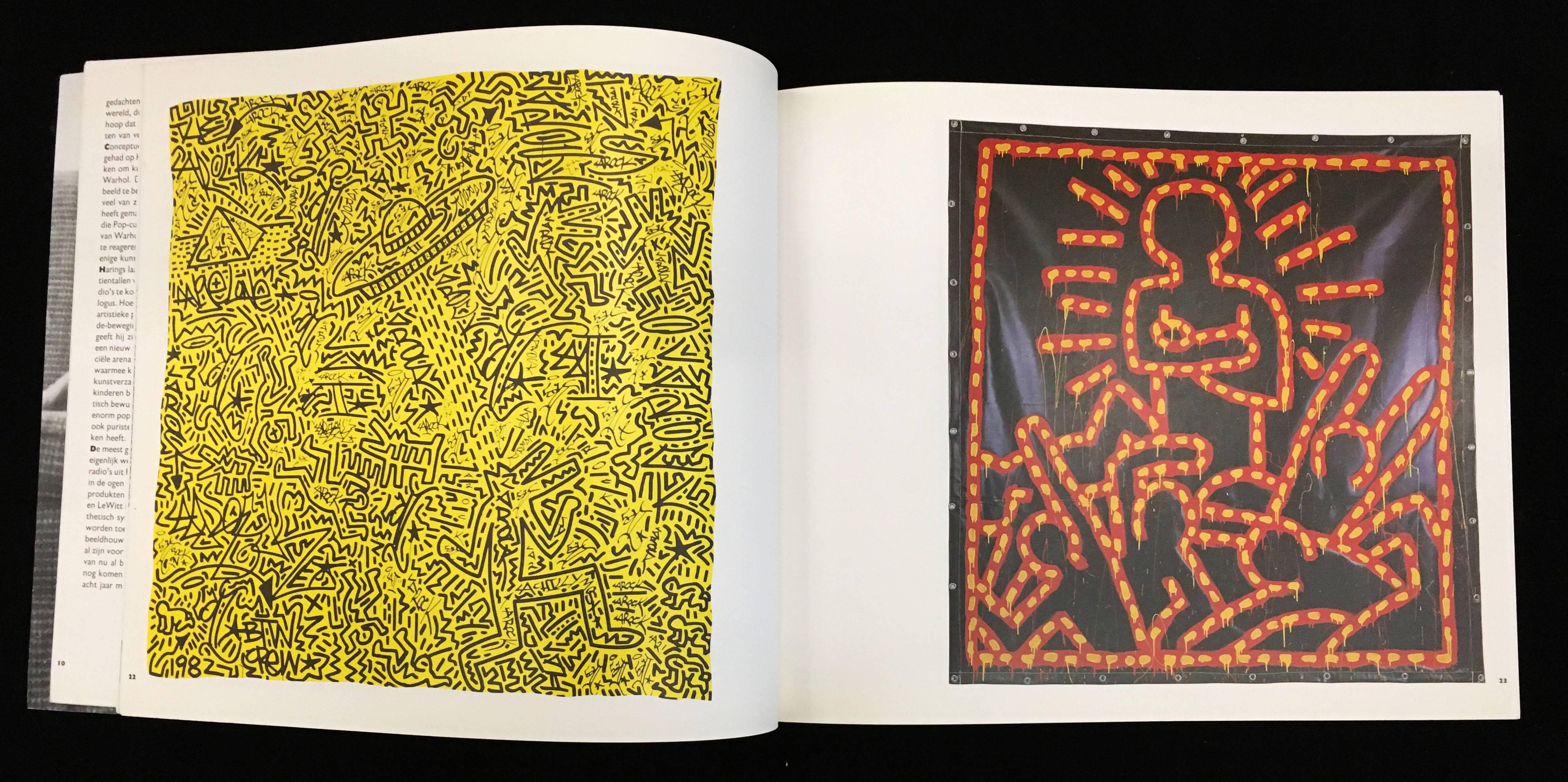 Keith Haring Stedelijk Museum drawing & catalogue (signed Keith Haring drawing)  For Sale 5