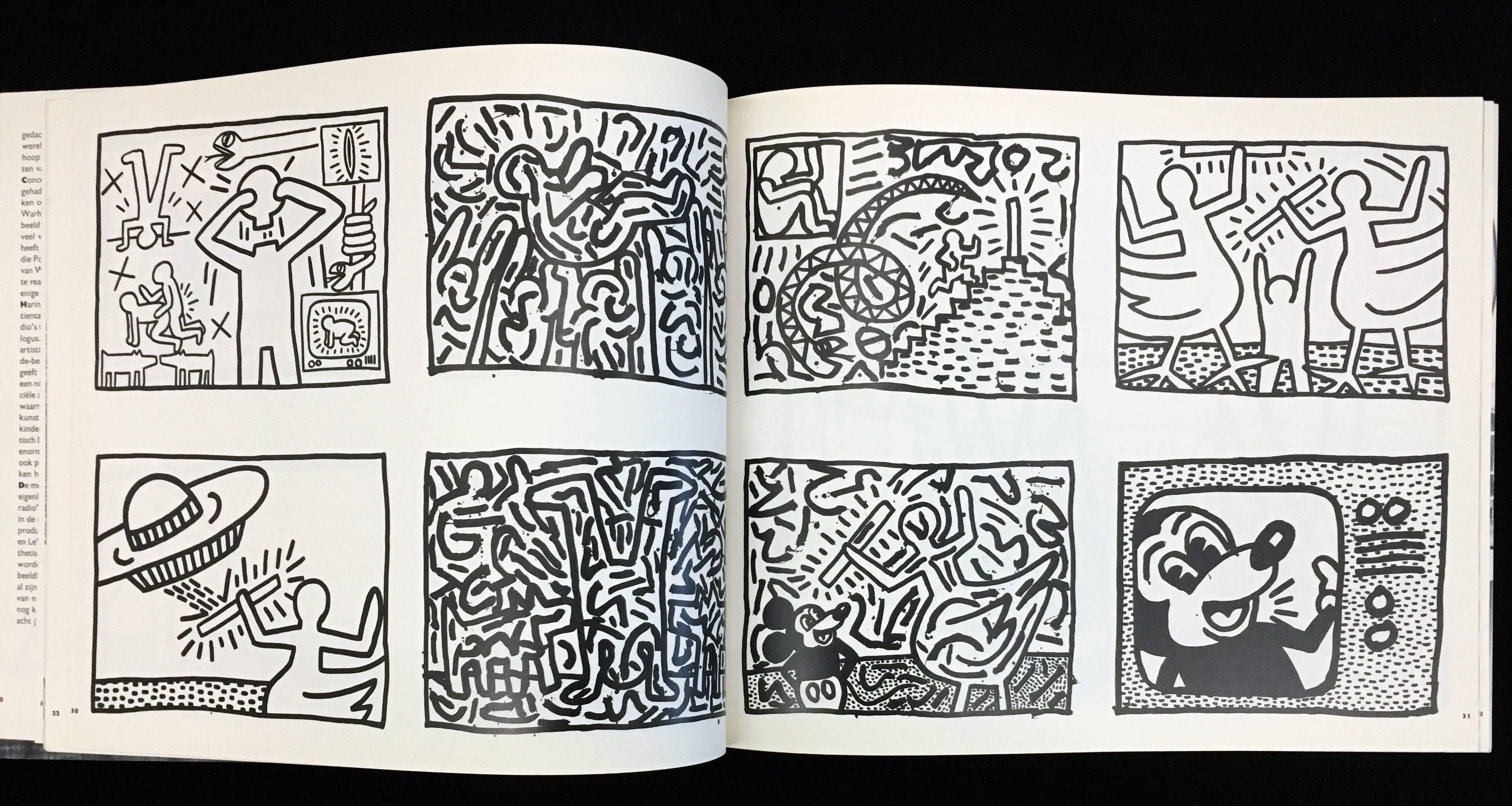 Keith Haring Stedelijk Museum drawing & catalogue (signed Keith Haring drawing) For Sale 7
