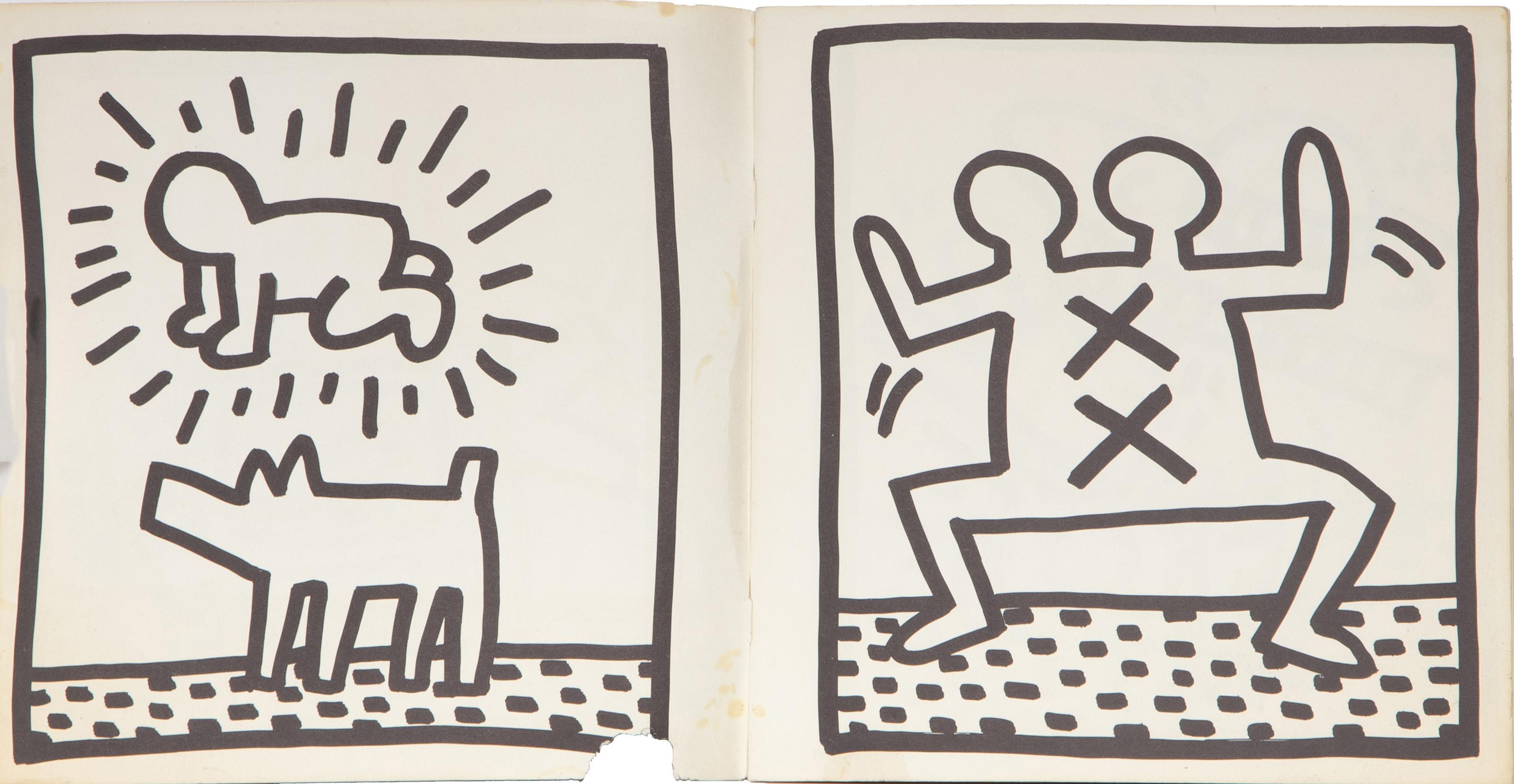 Signed Lithograph Coloring Book by Keith Haring For Sale 2