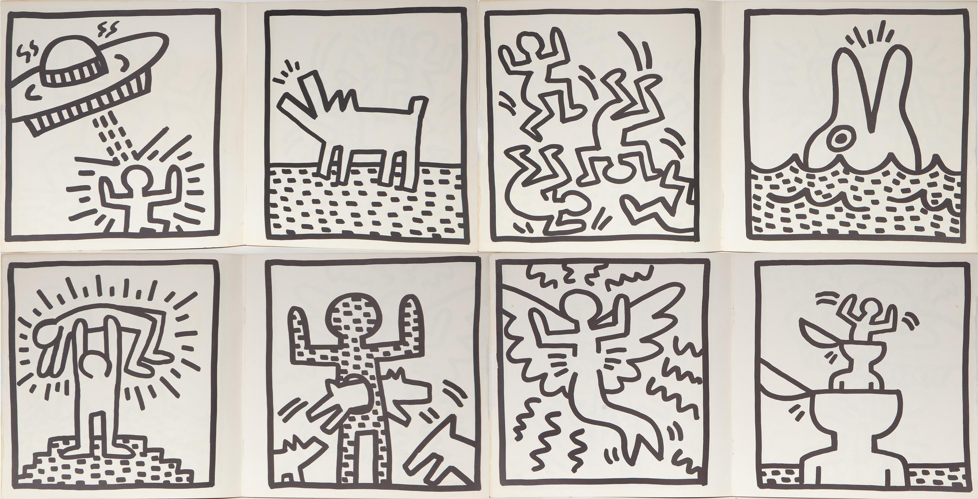 Signed Lithograph Coloring Book by Keith Haring For Sale 3