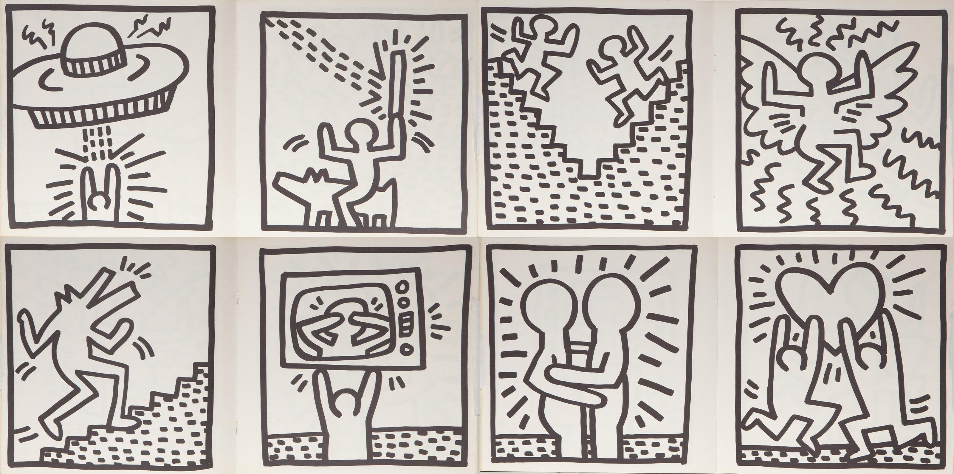 Signed Lithograph Coloring Book by Keith Haring For Sale 4