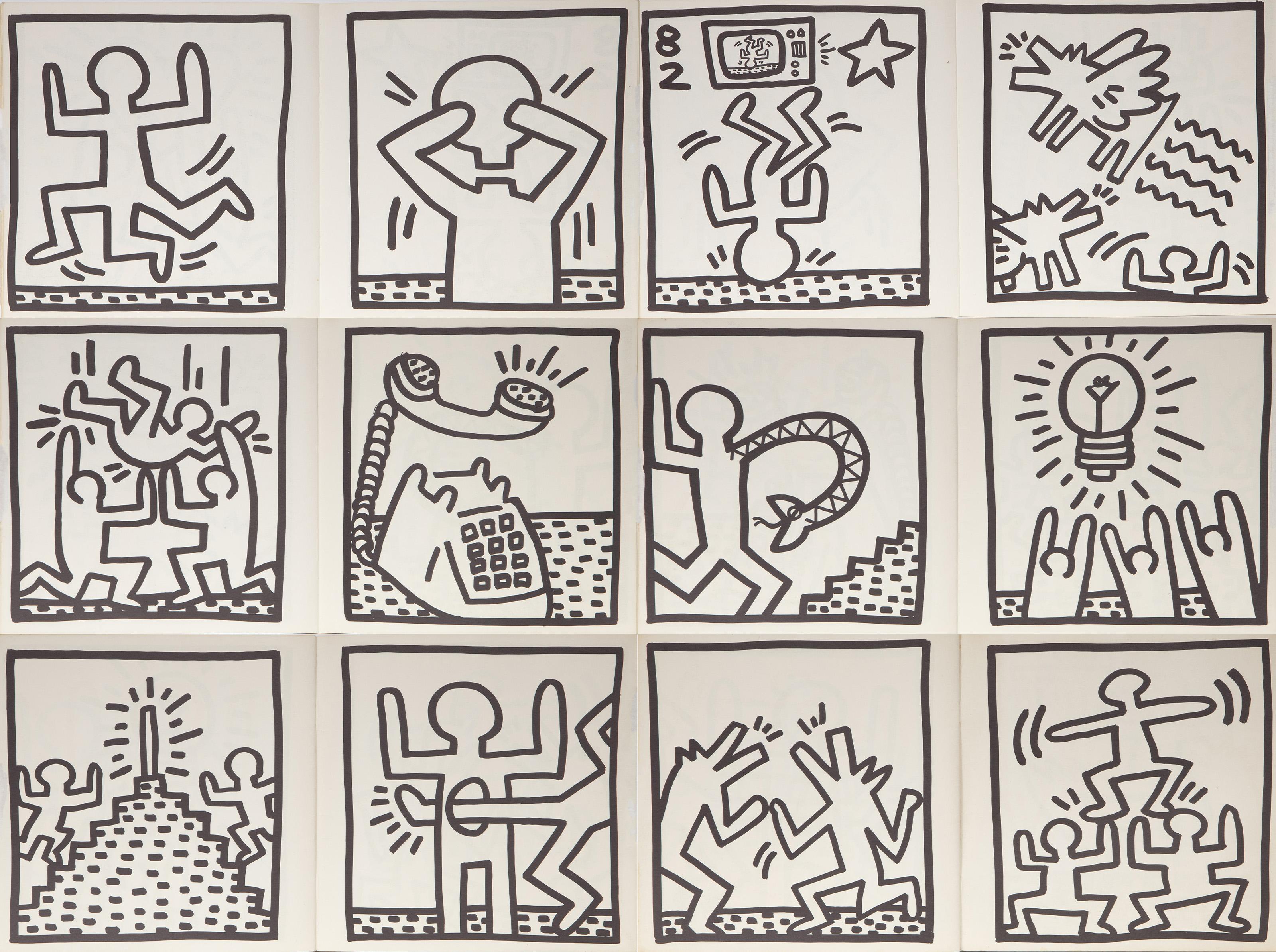 Signed Lithograph Coloring Book by Keith Haring For Sale 4