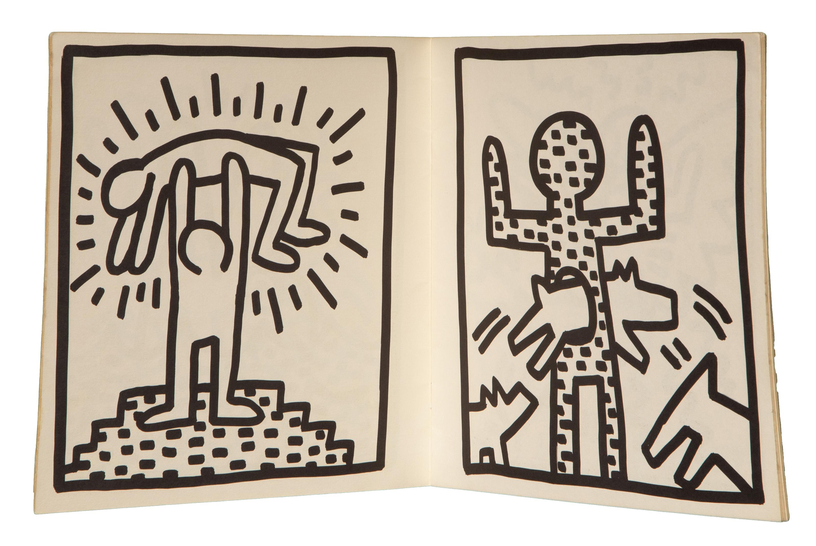 Signed Lithograph Coloring Book by Keith Haring For Sale 6