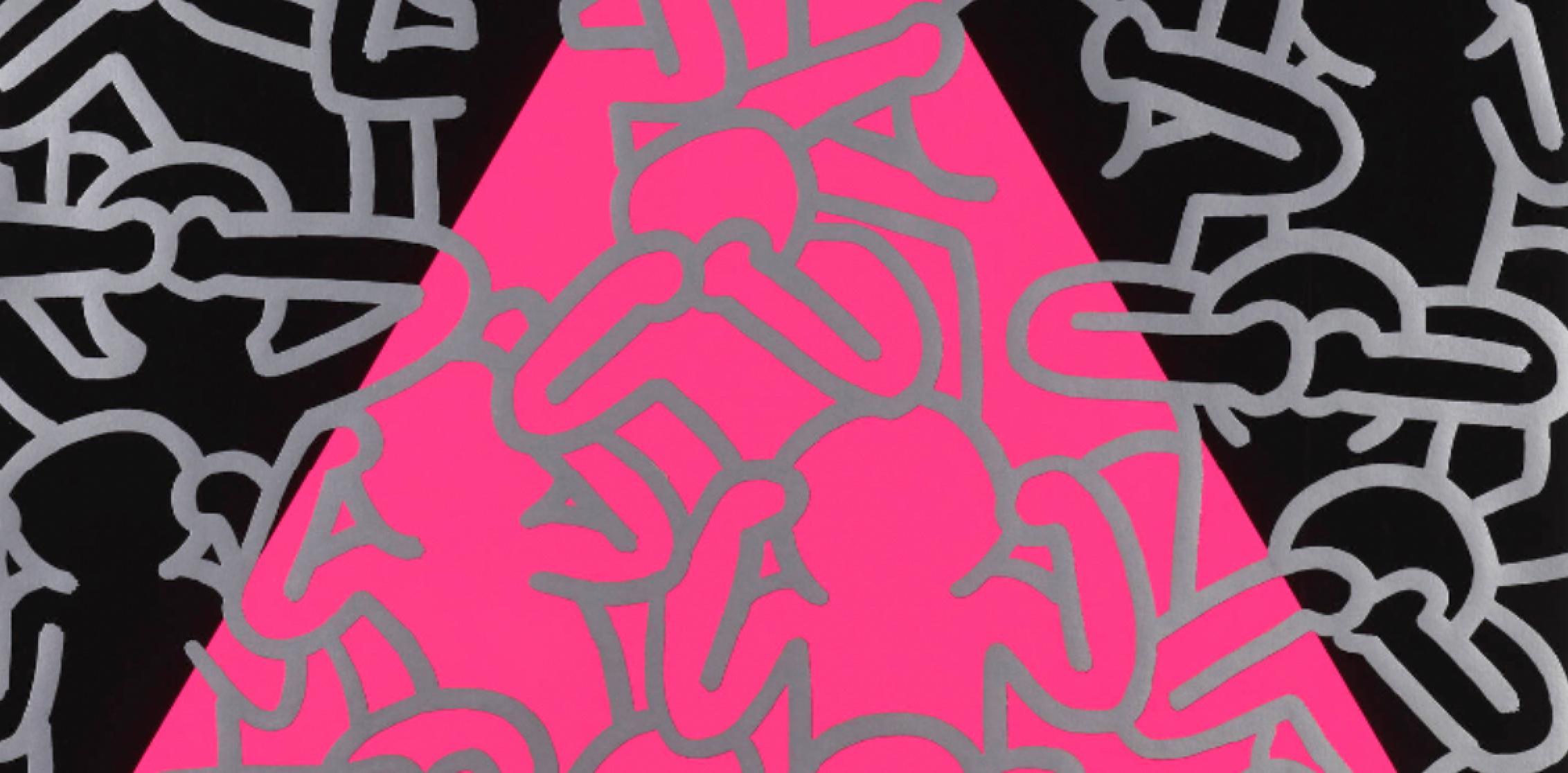 Silence = Mort - Art urbain Print par Keith Haring