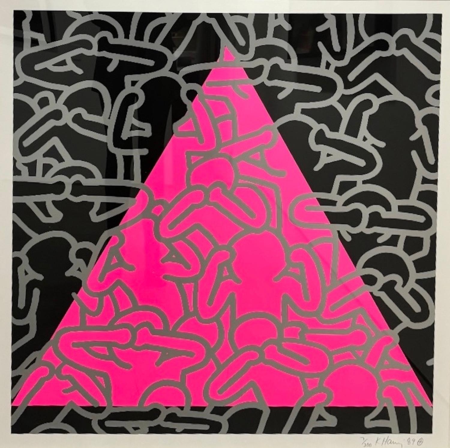 Abstract Print di Keith Haring - Il silenzio è uguale alla morte (Littmann 152)