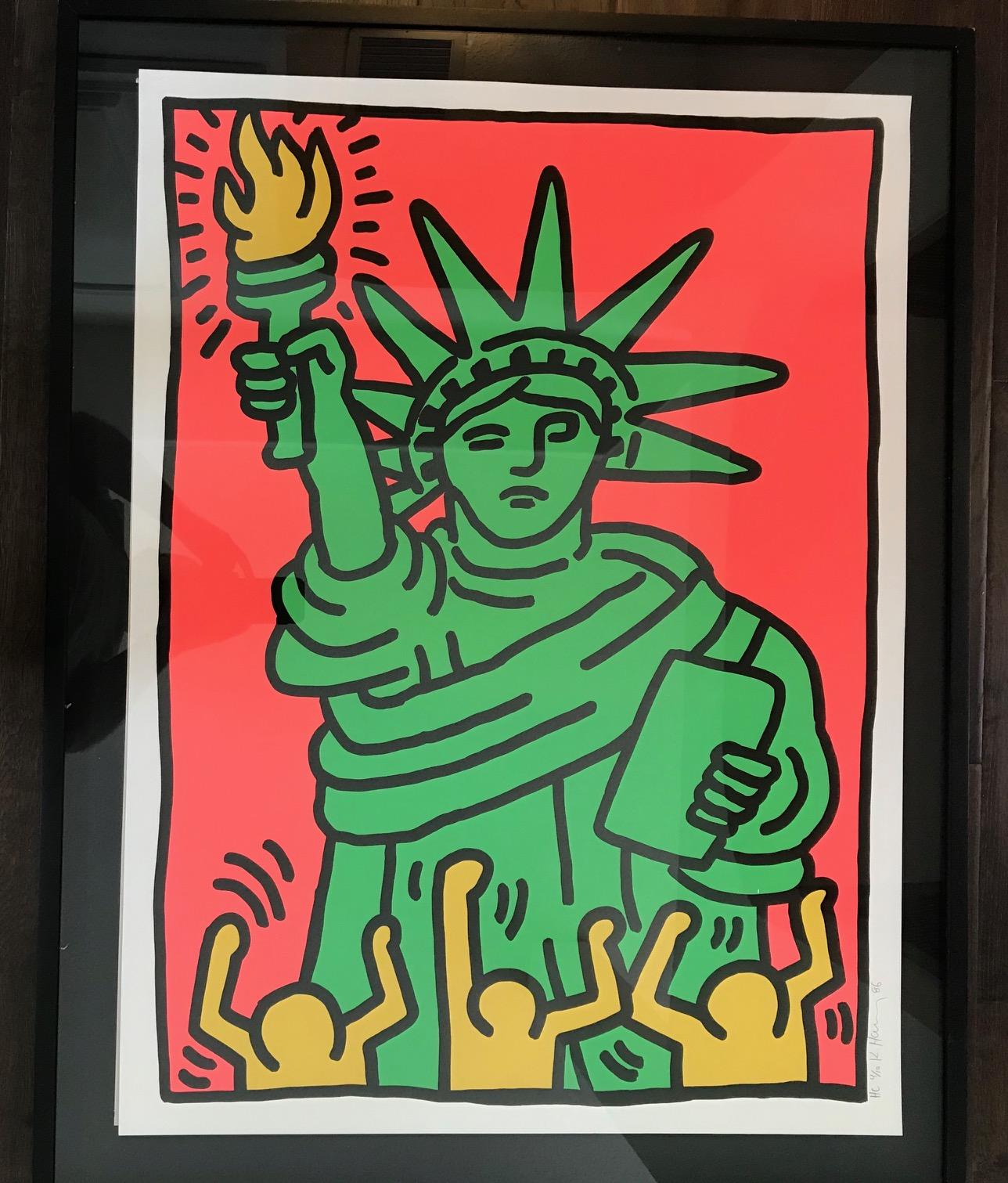Liberty- Freiheitsstatue – Print von Keith Haring