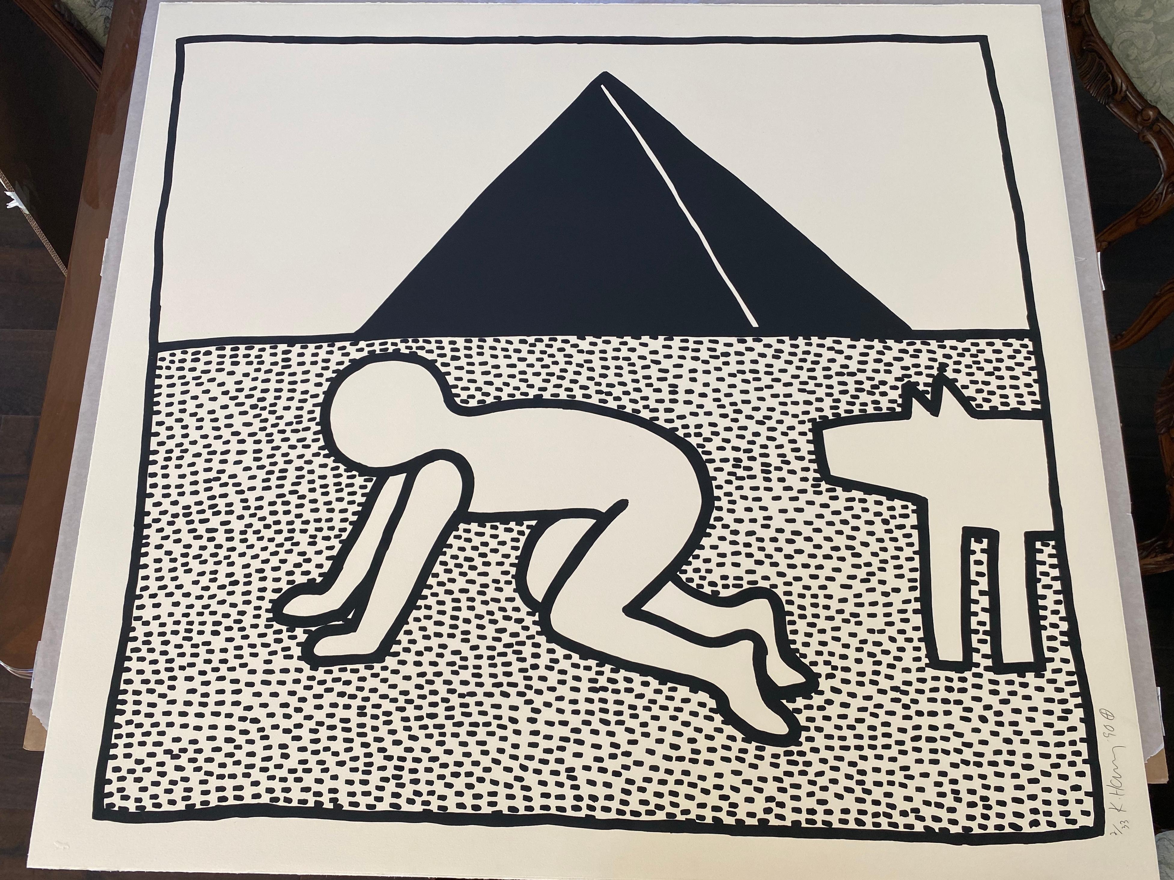 Zeichnungen mit Blaudruck (Pop-Art), Print, von Keith Haring