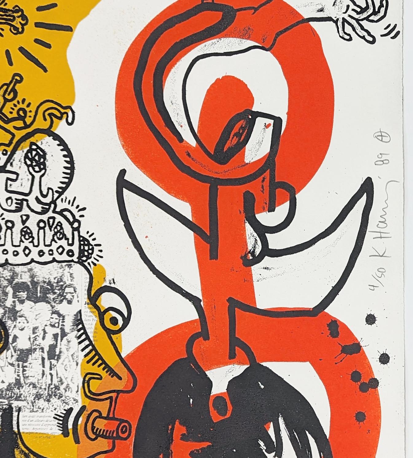 THE KING - Print by Keith Haring