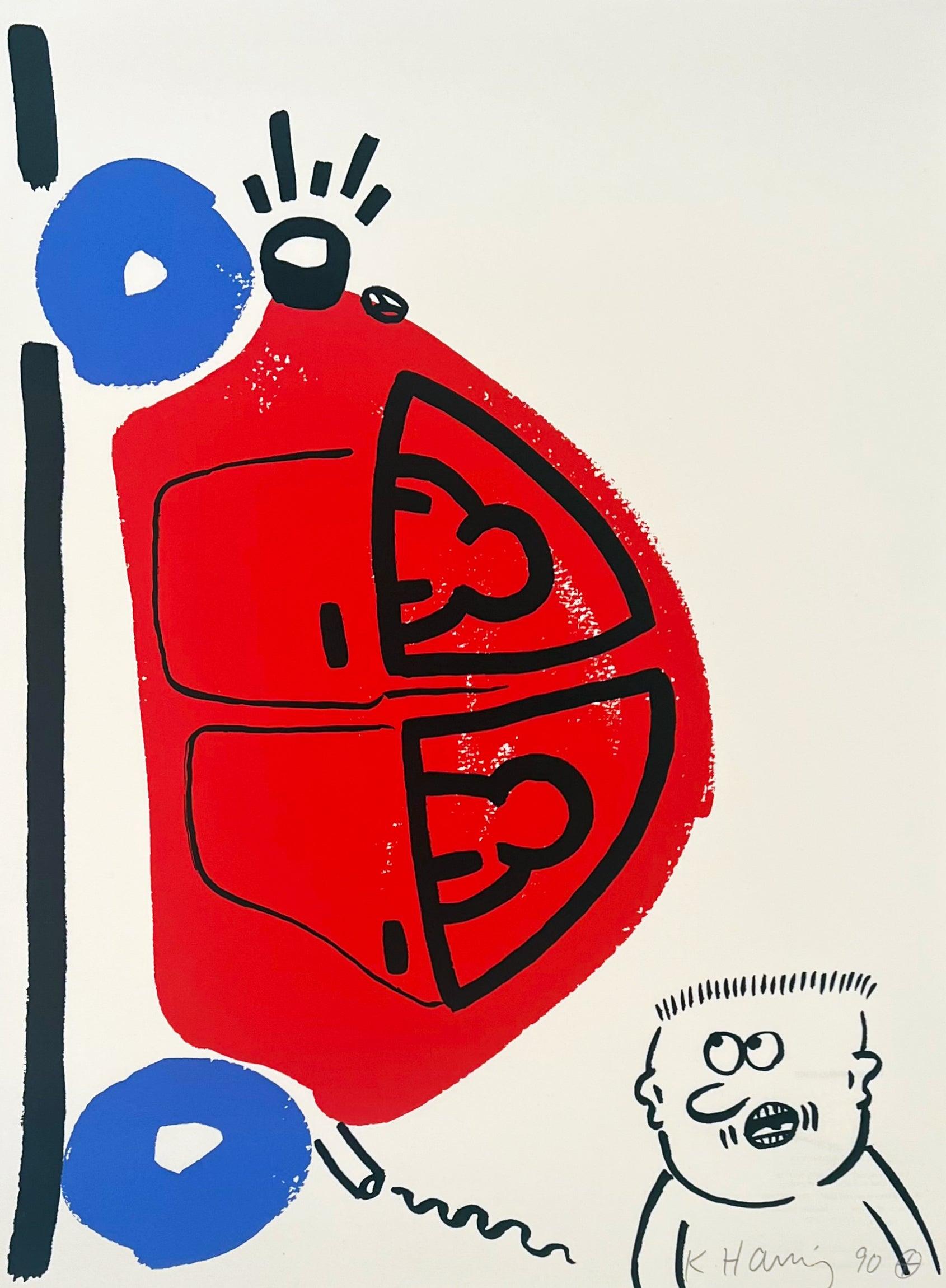 Keith Haring Abstract Print - The Story of Red and Blue: Plate 16