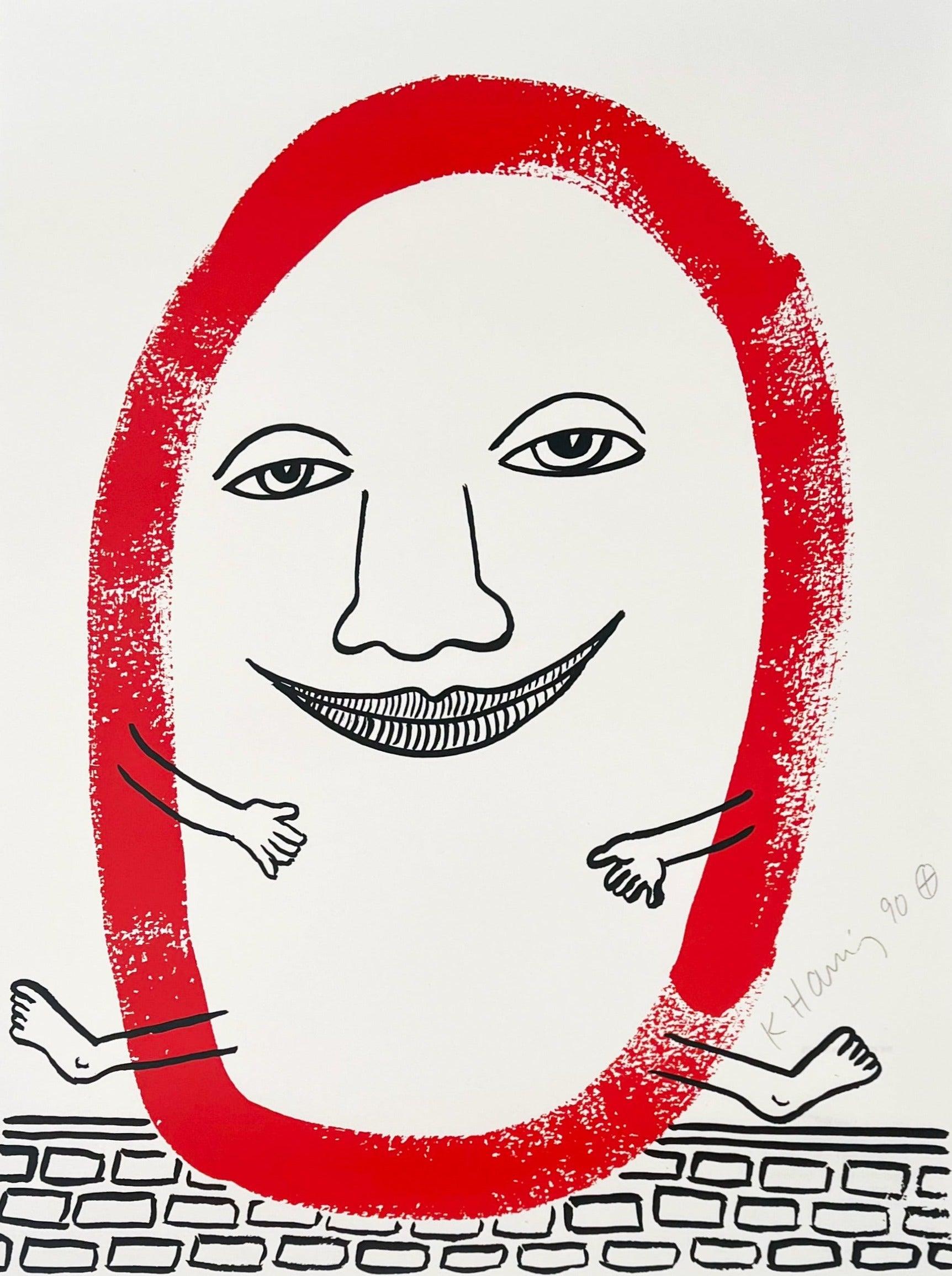 Keith Haring Figurative Print - The Story of Red and Blue: Plate 5